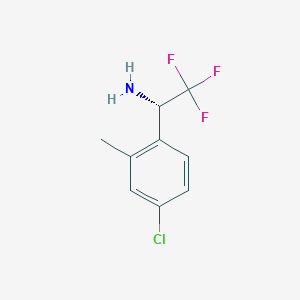 molecular formula C9H9ClF3N B1506770 (S)-1-(4-Chloro-2-methyl-phenyl)-2,2,2-trifluoro-ethylamine 