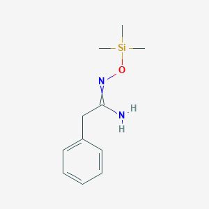 molecular formula C11H18N2OSi B15067734 Phenyl-N'-[(trimethylsilyl)oxy]ethanimidamide CAS No. 53127-68-7