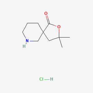 3,3-Dimethyl-2-oxa-7-azaspiro[4.5]decan-1-one hydrochloride