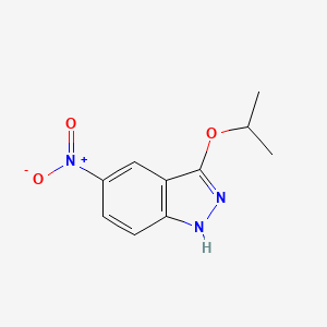 molecular formula C10H11N3O3 B15067792 3-Isopropoxy-5-nitro-1H-indazole 