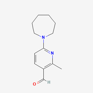 molecular formula C13H18N2O B15067817 6-(Azepan-1-yl)-2-methylnicotinaldehyde 