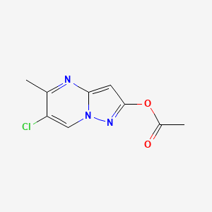 6-Chloro-5-methylpyrazolo[1,5-a]pyrimidin-2-yl acetate