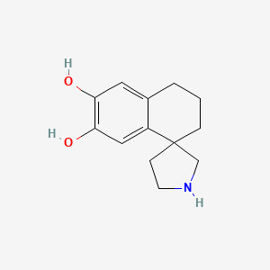 molecular formula C13H17NO2 B15067907 3,4-Dihydro-2H-spiro[naphthalene-1,3'-pyrrolidine]-6,7-diol 