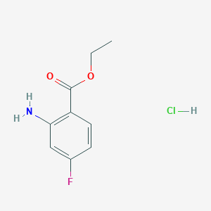 molecular formula C9H11ClFNO2 B15067924 Ethyl 2-amino-4-fluorobenzoate hydrochloride CAS No. 117324-06-8