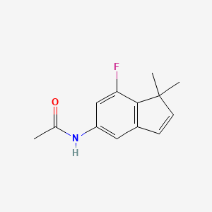 molecular formula C13H14FNO B15067925 N-(7-Fluoro-1,1-dimethyl-1H-inden-5-yl)acetamide 