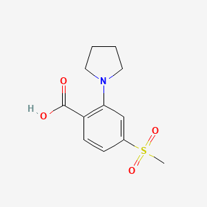 molecular formula C12H15NO4S B1506794 4-(Methylsulfonyl)-2-pyrrolidinobenzoic acid CAS No. 1197193-17-1