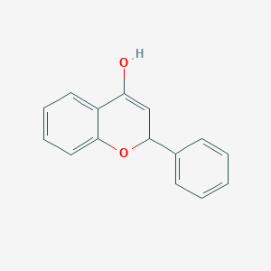 molecular formula C15H12O2 B15067988 2-Phenyl-2H-1-benzopyran-4-ol CAS No. 189381-63-3