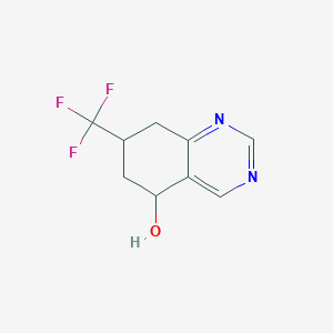 molecular formula C9H9F3N2O B15068070 7-(Trifluoromethyl)-5,6,7,8-tetrahydroquinazolin-5-ol 