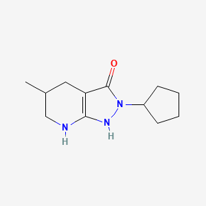 2-Cyclopentyl-5-methyl-4,5,6,7-tetrahydro-2H-pyrazolo[3,4-b]pyridin-3-ol