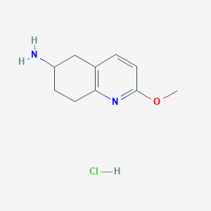 molecular formula C10H15ClN2O B15068206 2-Methoxy-5,6,7,8-tetrahydroquinolin-6-amine hydrochloride 