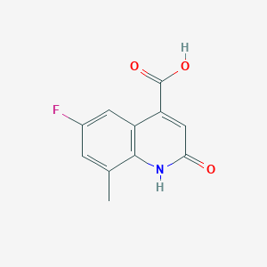 molecular formula C11H8FNO3 B15068227 6-Fluoro-8-methyl-2-oxo-1,2-dihydroquinoline-4-carboxylic acid 