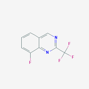 molecular formula C9H4F4N2 B15068232 8-Fluoro-2-(trifluoromethyl)quinazoline CAS No. 1260822-46-5