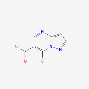 molecular formula C7H3Cl2N3O B15068249 7-Chloropyrazolo[1,5-a]pyrimidine-6-carbonyl chloride 