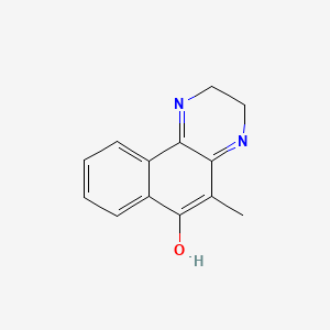 molecular formula C13H12N2O B15068261 Benzo(f)quinoxalin-6(2H)-one, 3,4-dihydro-5-methyl- CAS No. 55464-54-5