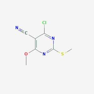 4-Chloro-6-methoxy-2-(methylthio)pyrimidine-5-carbonitrile