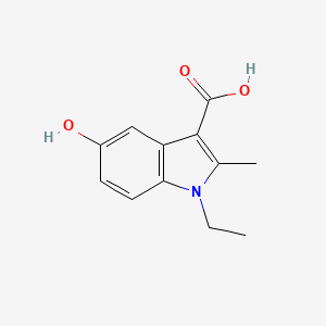 molecular formula C12H13NO3 B15068325 1-Ethyl-5-hydroxy-2-methyl-1H-indole-3-carboxylic acid 