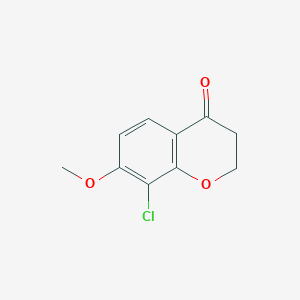 molecular formula C10H9ClO3 B15068329 8-Chloro-7-methoxychroman-4-one 