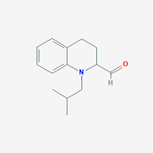 molecular formula C14H19NO B15068343 1-Isobutyl-1,2,3,4-tetrahydroquinoline-2-carbaldehyde 