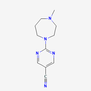 molecular formula C11H15N5 B15068408 2-(4-Methyl-1,4-diazepan-1-yl)pyrimidine-5-carbonitrile 