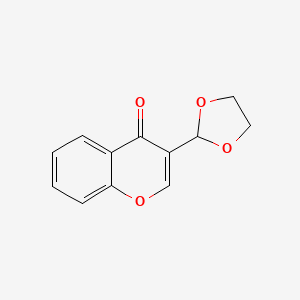 molecular formula C12H10O4 B15068419 3-(1,3-dioxolan-2-yl)-4H-chromen-4-one CAS No. 17422-79-6