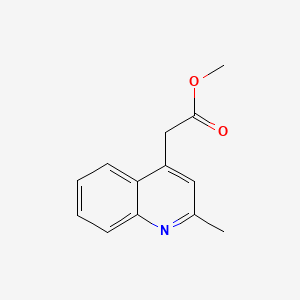 molecular formula C13H13NO2 B15068455 Methyl 2-(2-methylquinolin-4-yl)acetate 