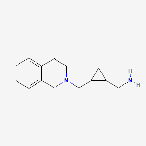 molecular formula C14H20N2 B15068458 (2-((3,4-Dihydroisoquinolin-2(1H)-yl)methyl)cyclopropyl)methanamine 