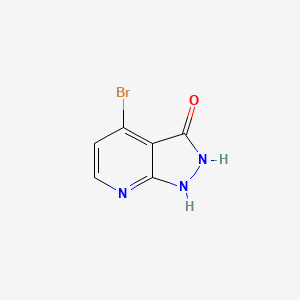 molecular formula C6H4BrN3O B15068512 4-Bromo-1H-pyrazolo[3,4-b]pyridin-3-ol 