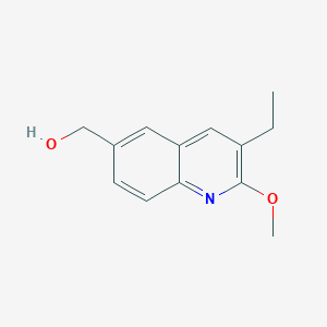 molecular formula C13H15NO2 B15068520 (3-Ethyl-2-methoxyquinolin-6-yl)methanol CAS No. 855444-81-4