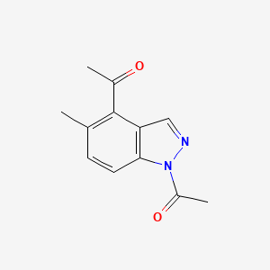 molecular formula C12H12N2O2 B15068593 1,1'-(5-Methyl-1H-indazole-1,4-diyl)diethanone CAS No. 1415838-36-6