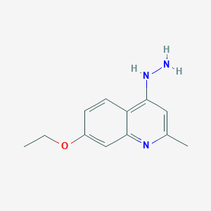 molecular formula C12H15N3O B15068605 7-Ethoxy-4-hydrazinyl-2-methylquinoline 