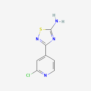 molecular formula C7H5ClN4S B15068709 3-(2-Chloropyridin-4-yl)-1,2,4-thiadiazol-5-amine CAS No. 1236970-11-8