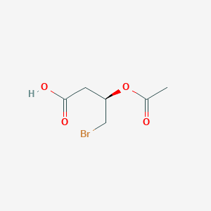 Butanoic acid, 3-(acetyloxy)-4-bromo-, (3R)-