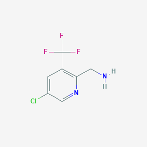 molecular formula C7H6ClF3N2 B15068751 (5-Chloro-3-(trifluoromethyl)pyridin-2-yl)methanamine 