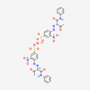 Strontium 3-nitro-4-((1-(phenylcarbamoyl)acetonyl)azo)benzenesulphonate