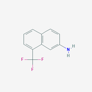 molecular formula C11H8F3N B15068796 8-(Trifluoromethyl)naphthalen-2-amine 