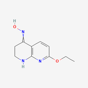 (Z)-7-ethoxy-2,3-dihydro-1,8-naphthyridin-4(1H)-one oxime