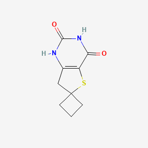 molecular formula C9H10N2O2S B15068832 7'H-Spiro[cyclobutane-1,6'-thieno[3,2-d]pyrimidine]-2',4'-diol 