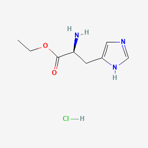 molecular formula C8H14ClN3O2 B1506888 (S)-Ethyl 2-amino-3-(1H-imidazol-4-yl)propanoate hydrochloride CAS No. 68636-91-9