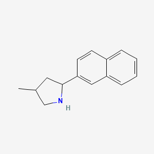 molecular formula C15H17N B15068890 4-Methyl-2-(naphthalen-2-yl)pyrrolidine 