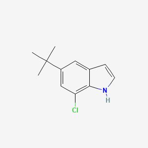 molecular formula C12H14ClN B15068898 5-(tert-Butyl)-7-chloro-1H-indole CAS No. 180623-90-9