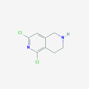 molecular formula C8H8Cl2N2 B15068934 5,7-Dichloro-1,2,3,4-tetrahydro-2,6-naphthyridine 