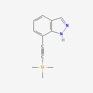molecular formula C12H14N2Si B1506895 7-[2-(Trimethylsilyl)ethynyl]-1H-indazole 