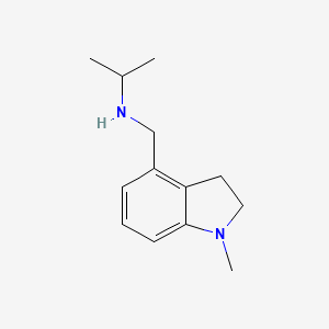 molecular formula C13H20N2 B15068962 N-((1-Methylindolin-4-yl)methyl)propan-2-amine 