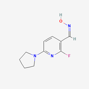 molecular formula C10H12FN3O B15068964 (NZ)-N-[(2-fluoro-6-pyrrolidin-1-ylpyridin-3-yl)methylidene]hydroxylamine 