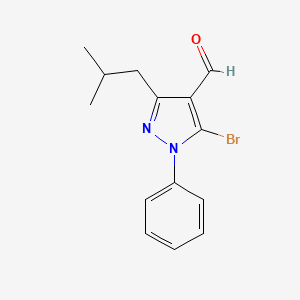 molecular formula C14H15BrN2O B1506899 5-bromo-3-isobutyl-1-phenyl-1H-pyrazole-4-carbaldehyde CAS No. 1188037-62-8