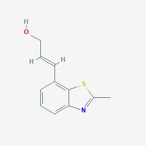 molecular formula C11H11NOS B150690 (E)-3-(2-methyl-1,3-benzothiazol-7-yl)prop-2-en-1-ol CAS No. 125873-50-9