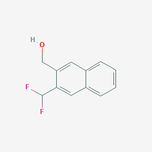 molecular formula C12H10F2O B15069014 2-(Difluoromethyl)naphthalene-3-methanol 