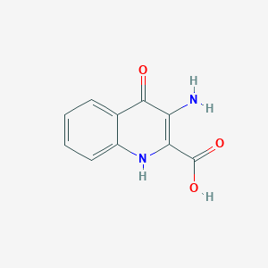 molecular formula C10H8N2O3 B15069022 3-Amino-4-hydroxyquinoline-2-carboxylic acid CAS No. 58401-44-8