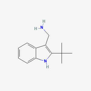 molecular formula C13H18N2 B15069047 (2-(tert-Butyl)-1H-indol-3-yl)methanamine 