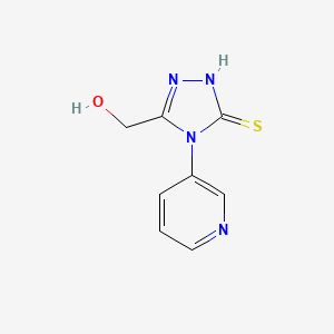 molecular formula C8H8N4OS B15069049 5-(Hydroxymethyl)-4-(pyridin-3-yl)-2,4-dihydro-3H-1,2,4-triazole-3-thione 